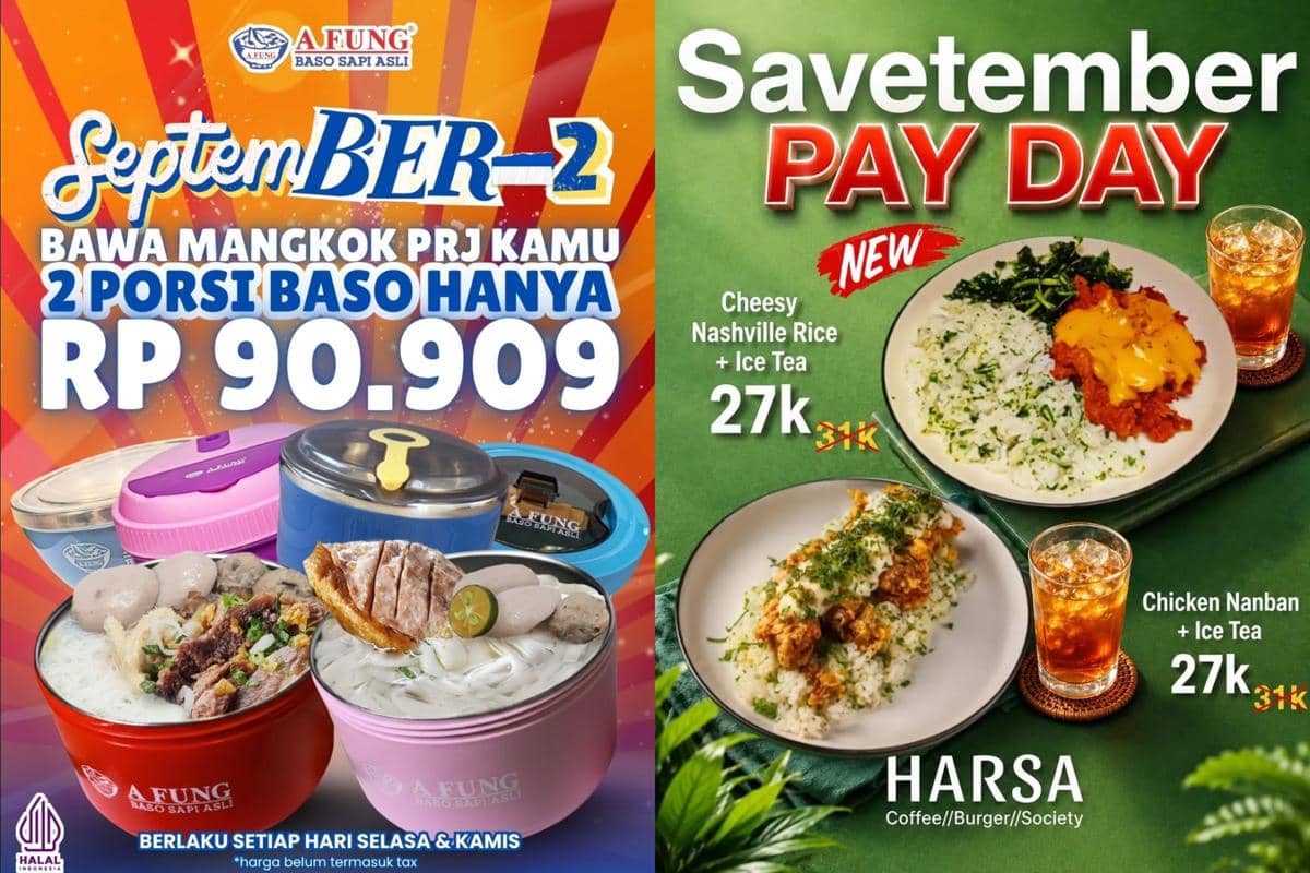 Promo Makanan dan Minuman selama September 2026, Asyiknya Jajan Hemat!