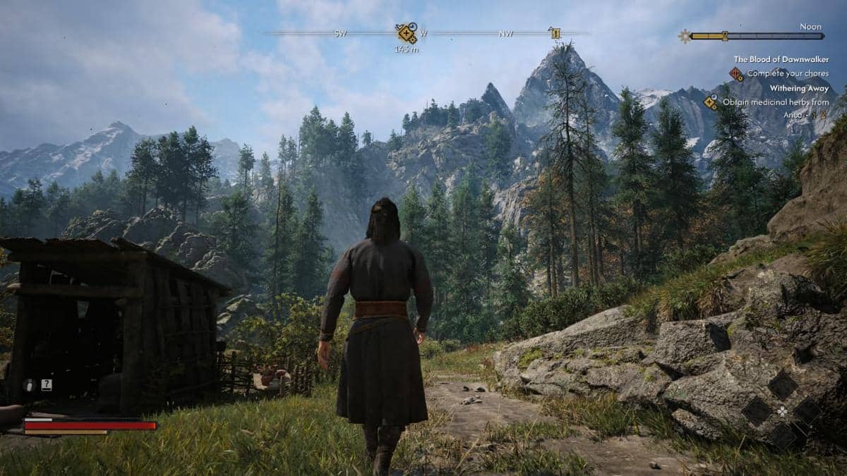 Tangkapan layar resmi gim The Blood of Dawnwalker dari Rebel Wolves dan Bandai Namco Entertainment Asia.