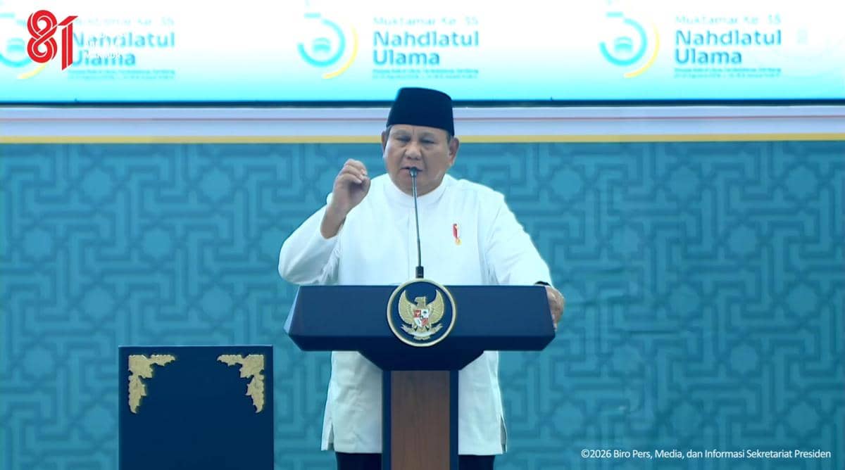 Pidato Lengkap Presiden Prabowo di Penutupan Muktamar ke-35 NU