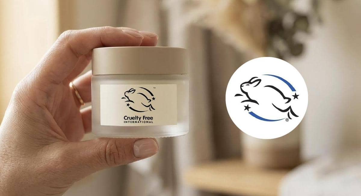 Ilustrasi logo kelinci yang identik sebagai simbol produk cruelty-free dan tidak diuji pada hewan secara etis.