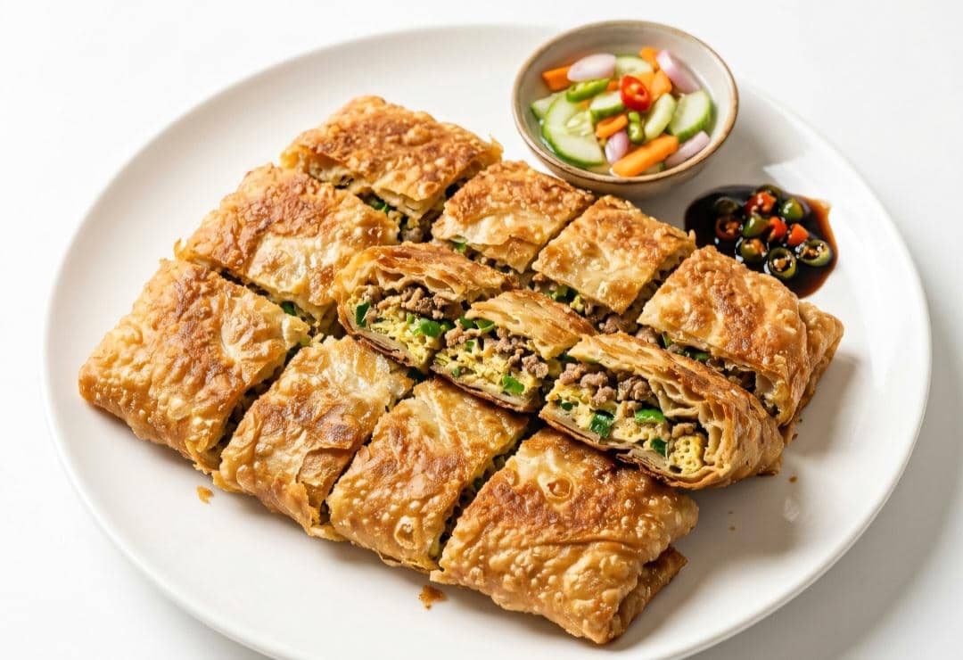 ilustrasi martabak telur isi tuna