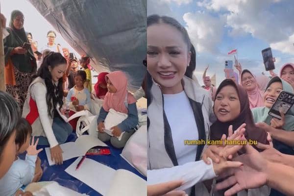 Kris Dayanti dan Yuni Shara Berkunjung ke NTT, Hibur Korban Gempa