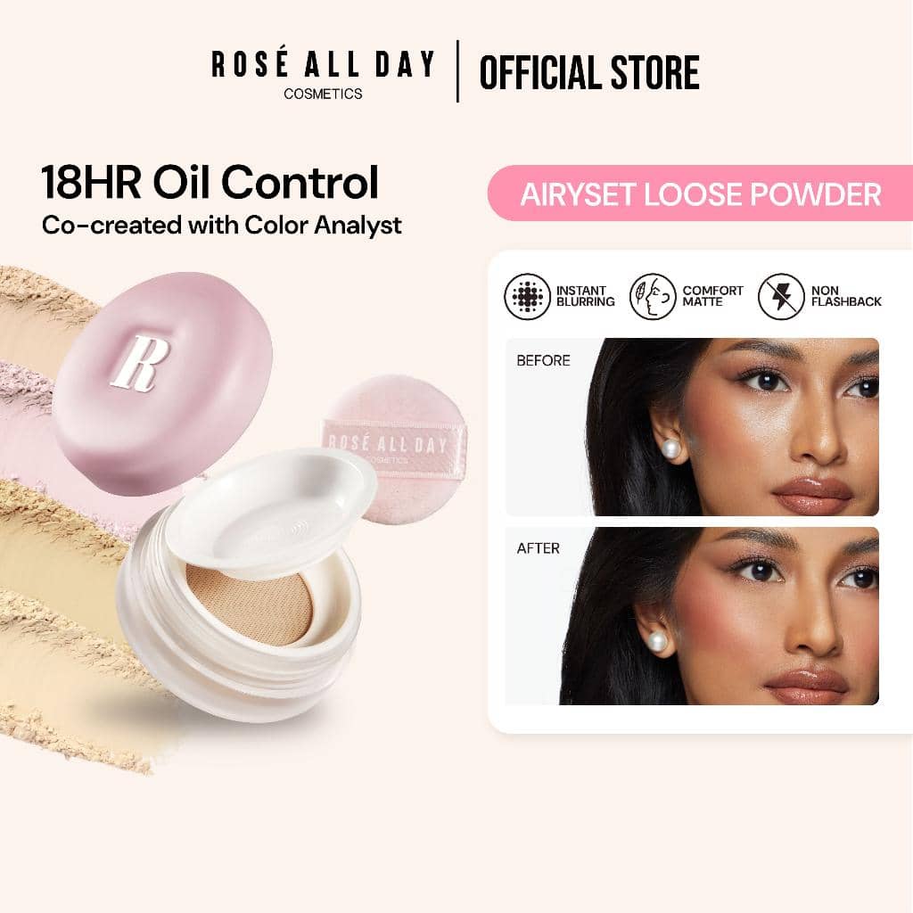 Rose All Day The Realest Airy Set Loose Powder
