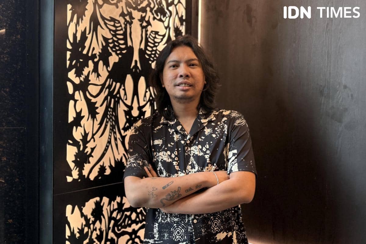 Sani, vokalis band Good Morning Everyone (GME), dalam potret yang diambil pada Rabu, 19 Agustus 2026.