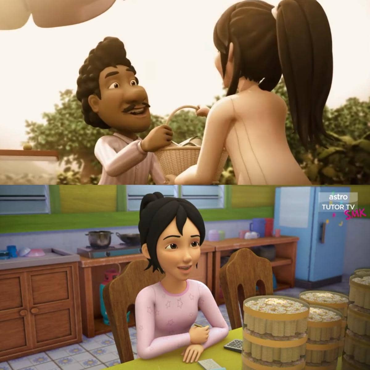 Fakta foto ibu Upin & Ipin dan Kak Ros saat sibuk berjualan kue