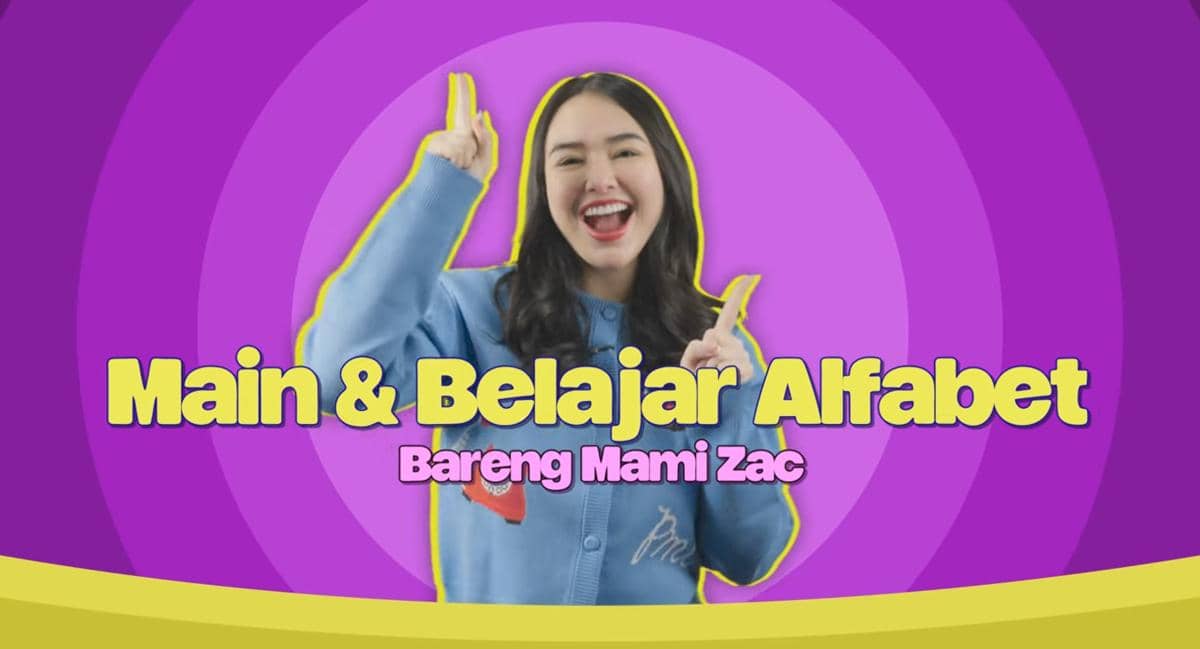 Amanda Manopo tampil dalam tangkapan layar video YouTube ZAKEMA bertema konten edukasi untuk anak-anak.