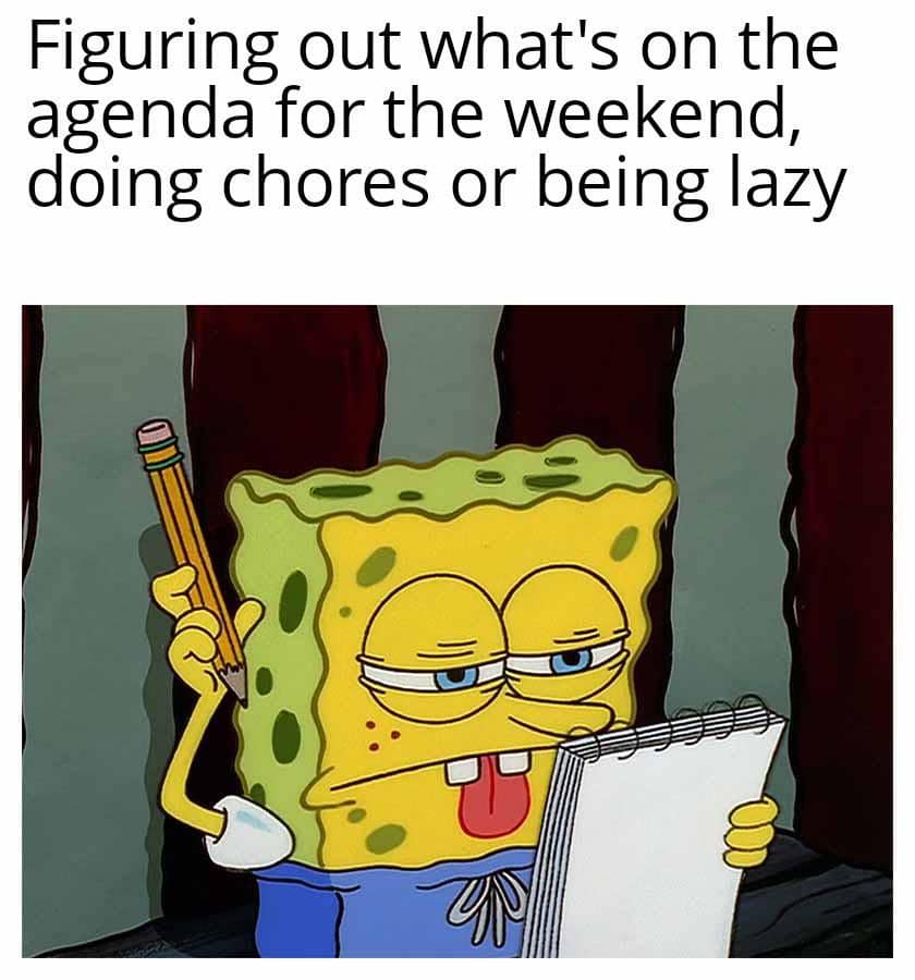 meme SpongeBob tentang bersih-bersih