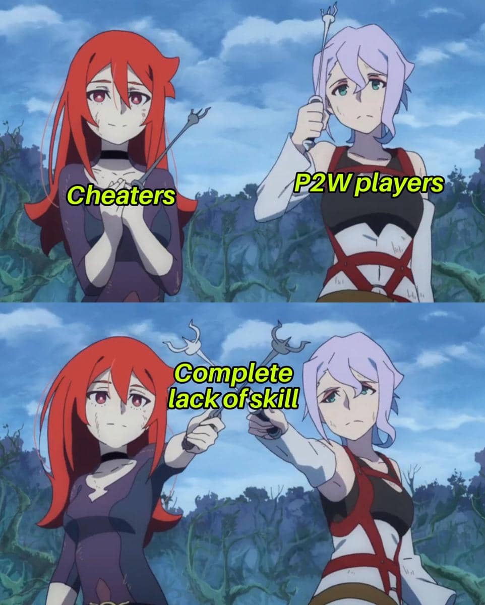 meme anime tentang skill issue