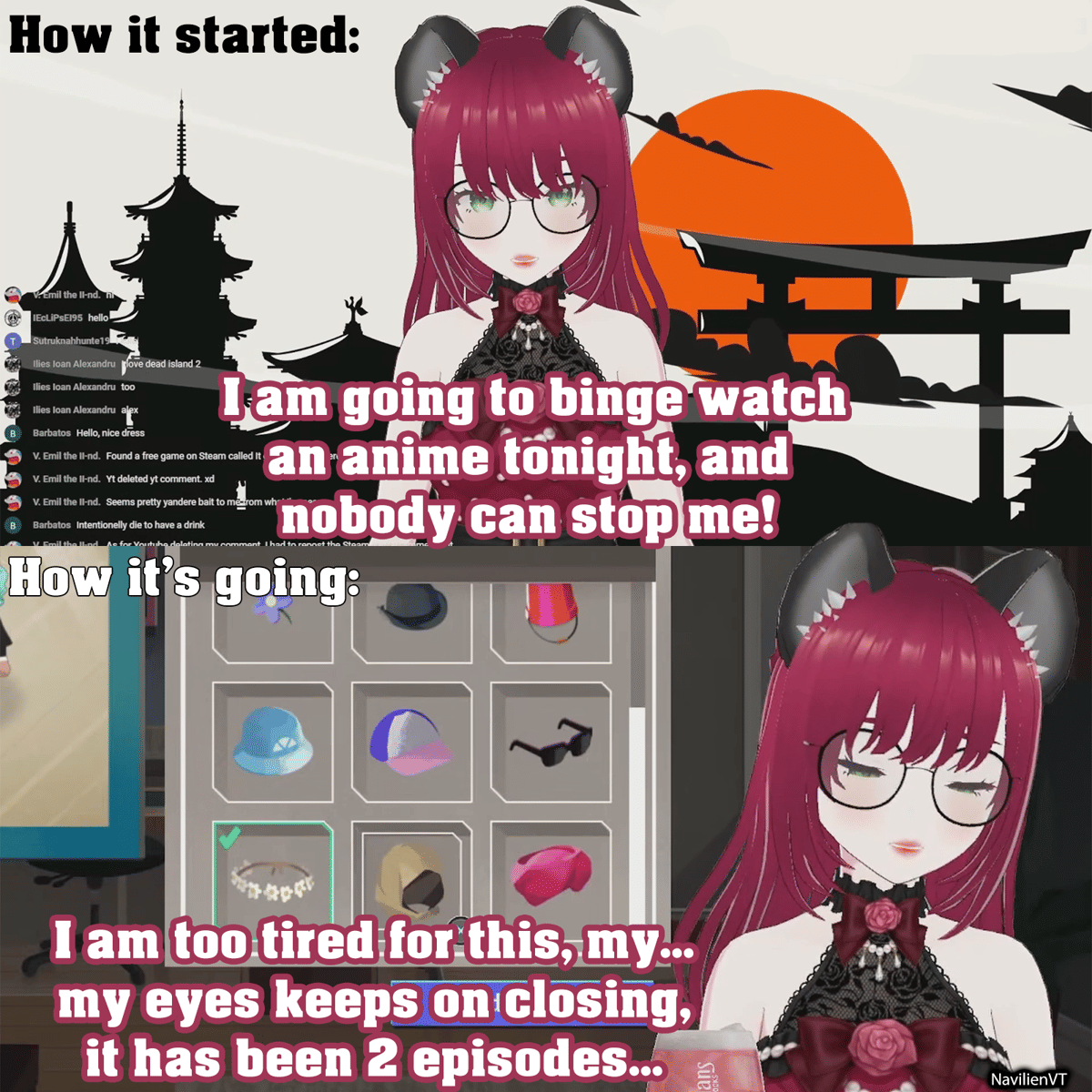 meme anime tentang skill issue