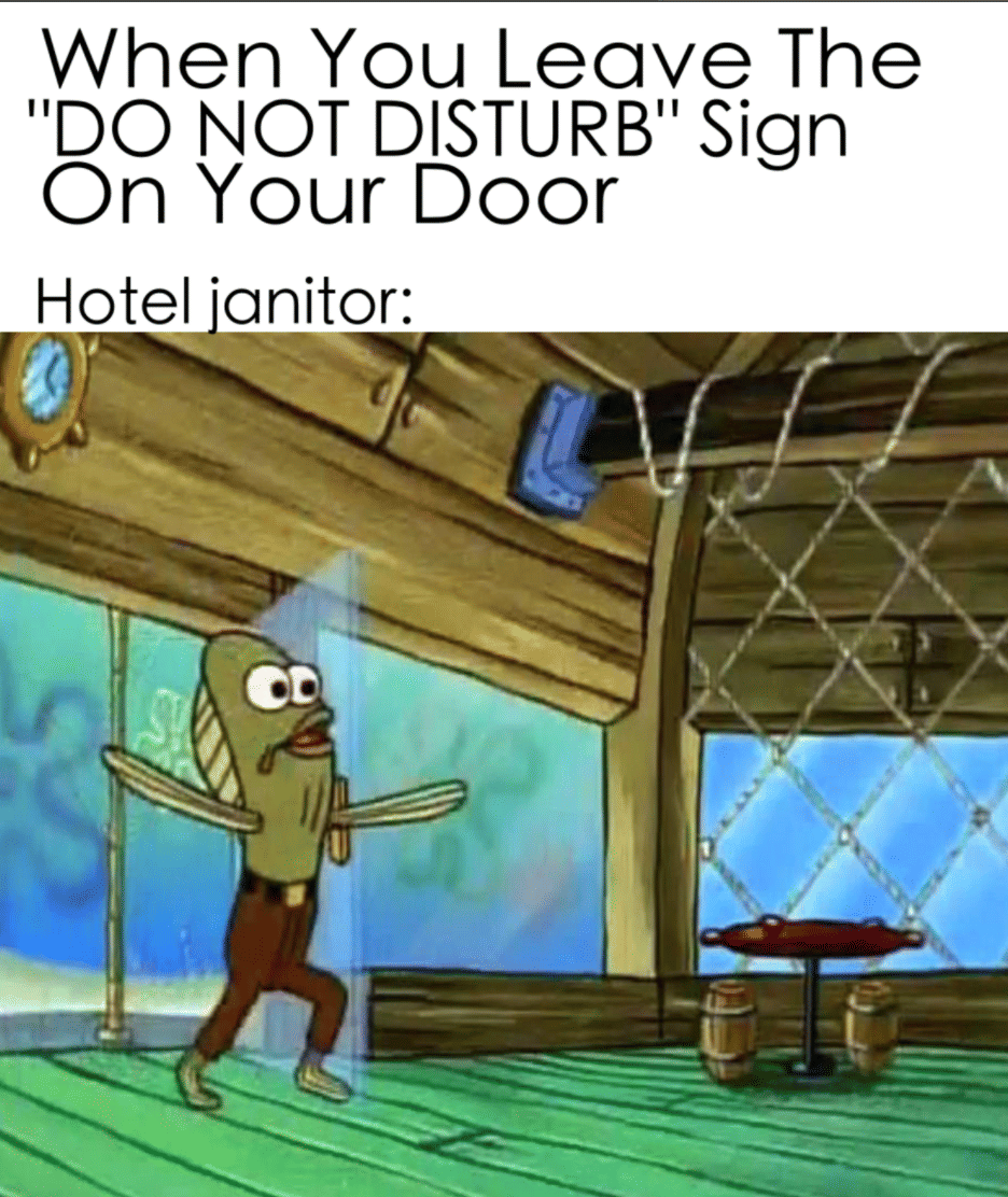 meme SpongeBob tentang bersih-bersih