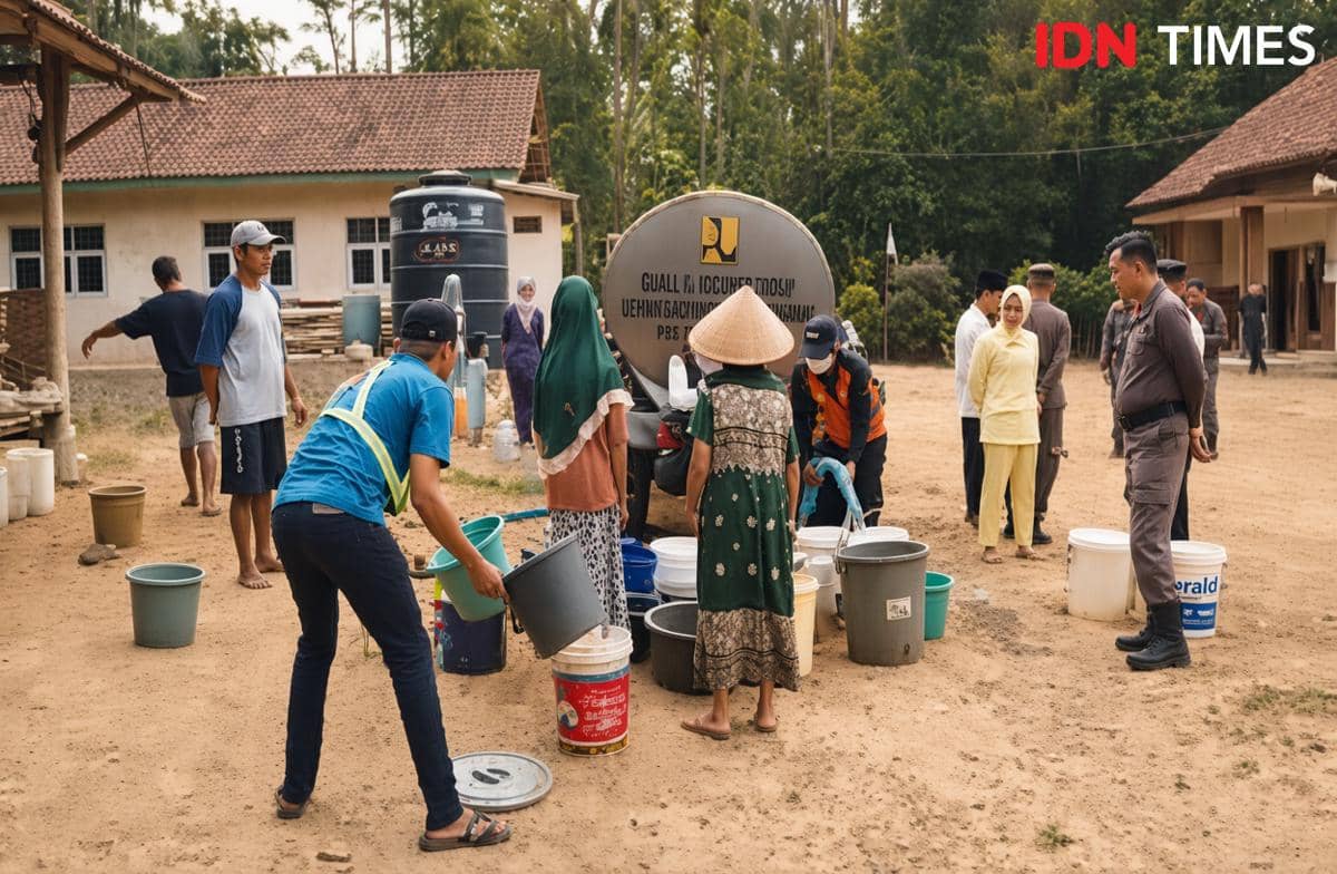 Hari Lahir Kejaksaan ke 81, Kejari Purwokerto Kirim Air Bersih