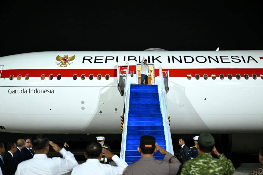 Presiden Prabowo Subianto berangkat dari Pangkalan TNI AU Halim Perdanakusuma ke Rusia (dok. Sekretariat Presiden)