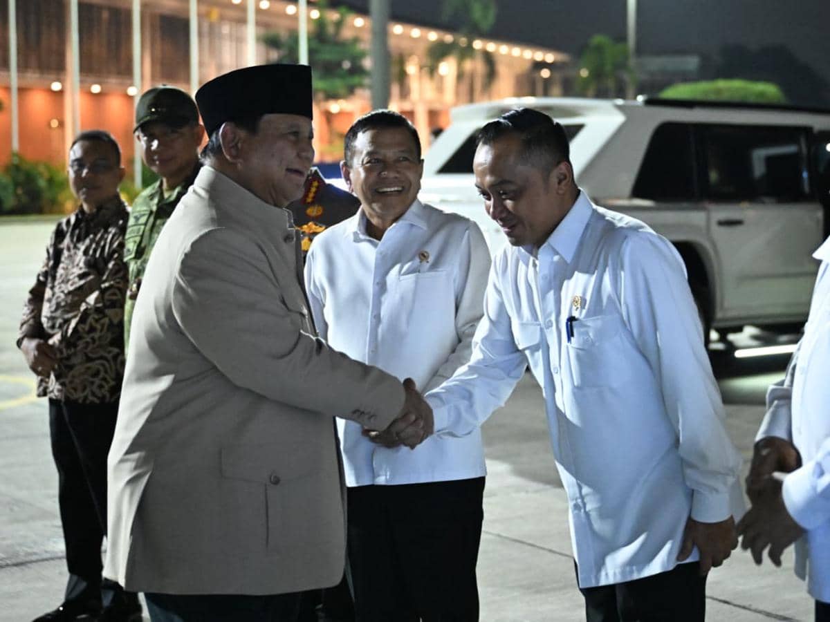 Presiden Prabowo Subianto berangkat dari Pangkalan TNI AU Halim Perdanakusuma ke Rusia (dok. Sekretariat Presiden)