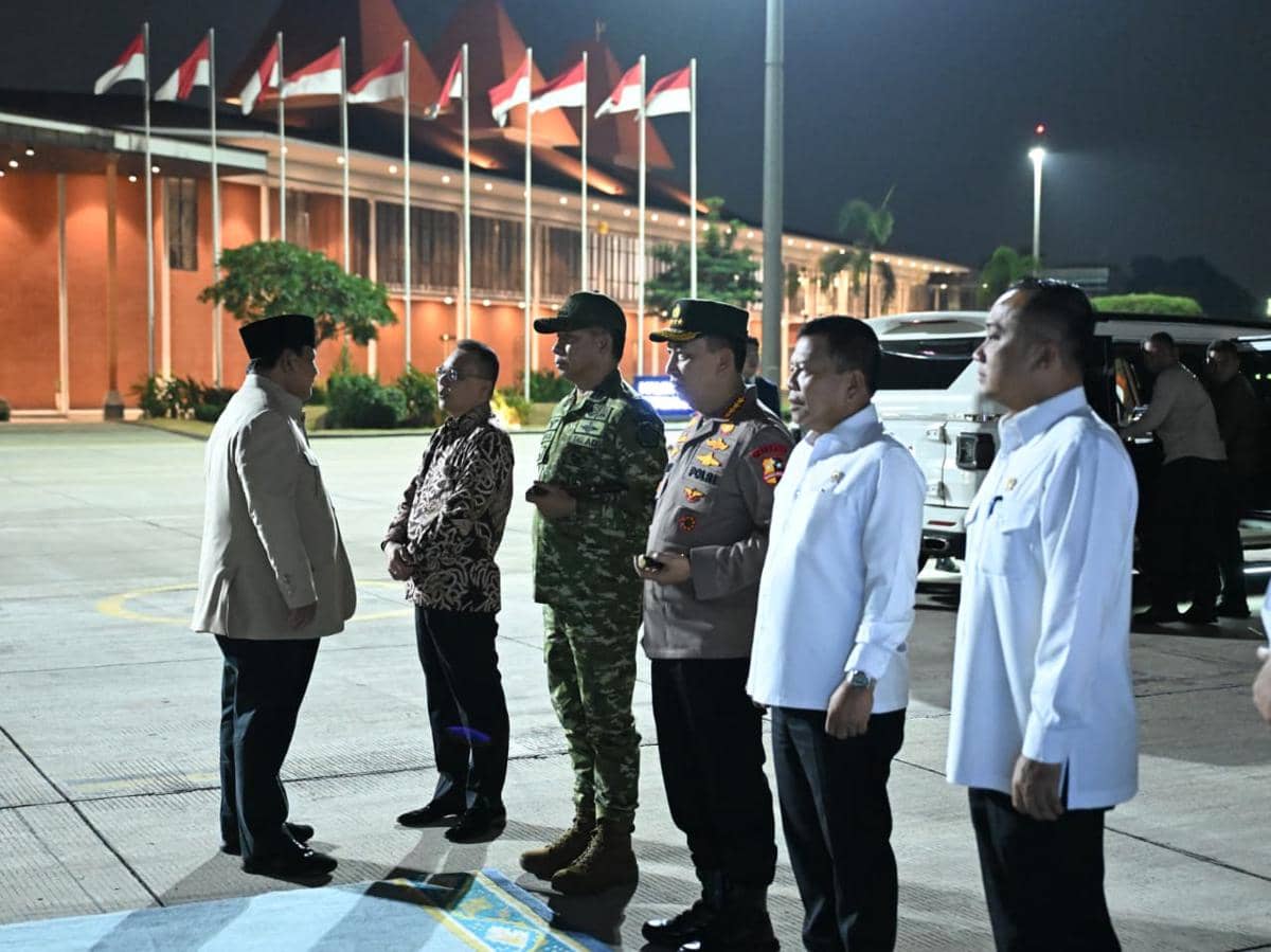 Presiden Prabowo Subianto berangkat dari Pangkalan TNI AU Halim Perdanakusuma ke Rusia (dok. Sekretariat Presiden)