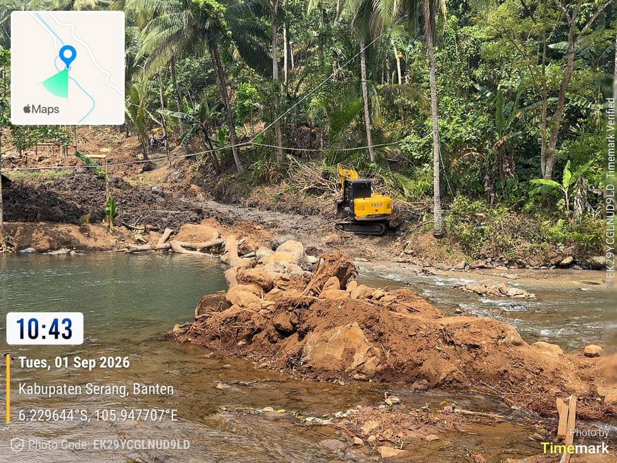 Sungai di Serang diutak atik jadi bangunan (Dok. DLH Kota Serang)