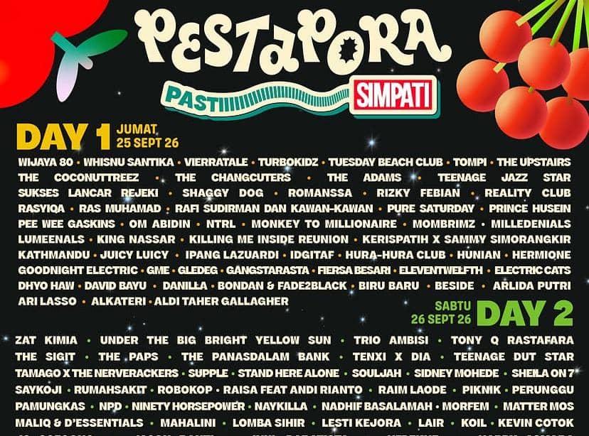 Daftar Lineup Pestapora 2026 Day 1-3, Apa yang Spesial Tiap Harinya?