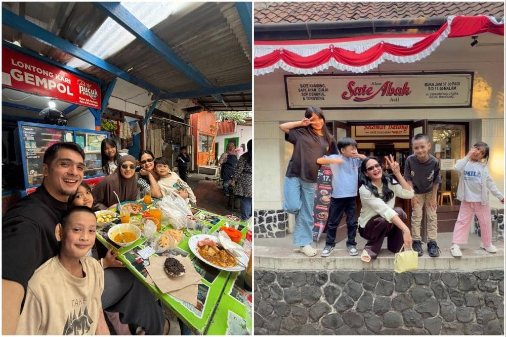 Donna Harun Ajak Anak, Menantu dan Cucu Kulineran di Kota Bandung