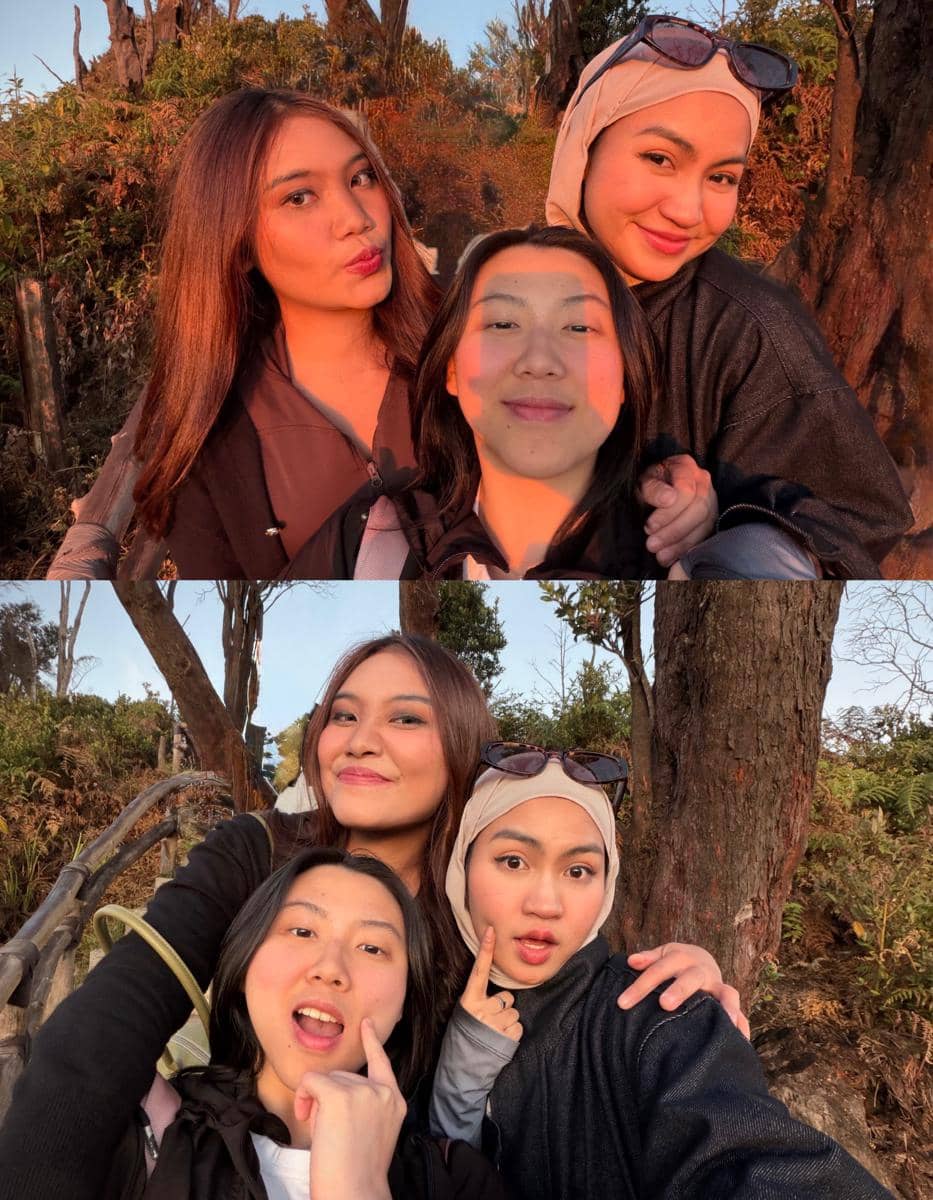 Xaviera Putri dan sahabat di Kawah Putih Ciwidey Bandung