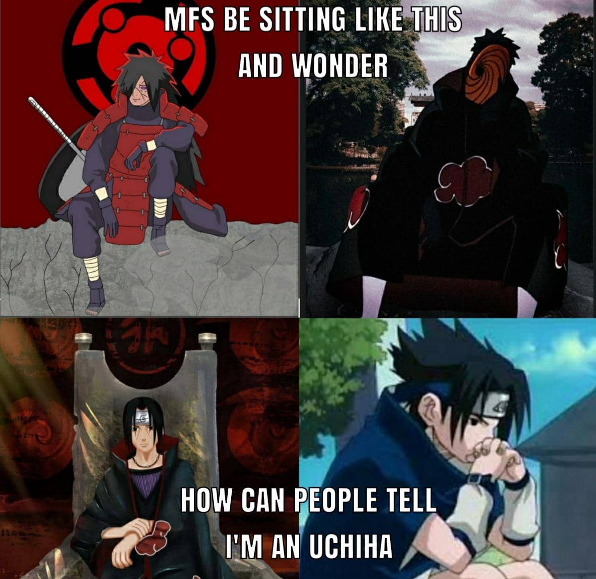 meme Naruto tentang pose