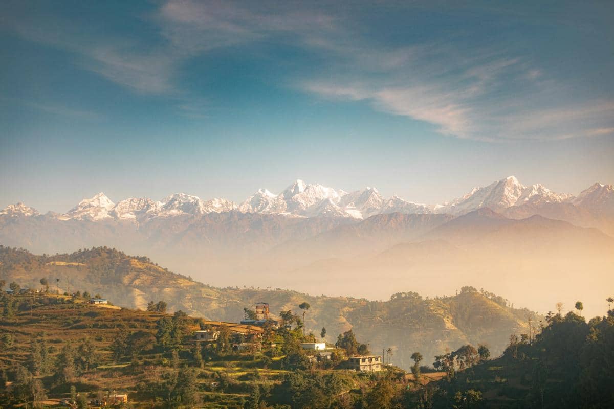pemandangan gunung Himalaya