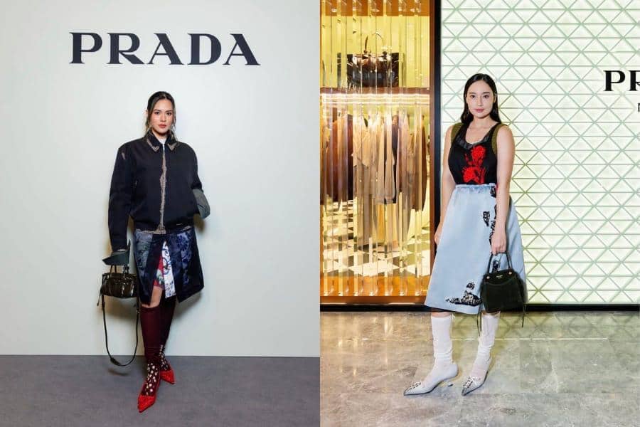 Gaya Raisa dan Tatjana Saphira di Opening Prada Singapore, Edgy Chic!