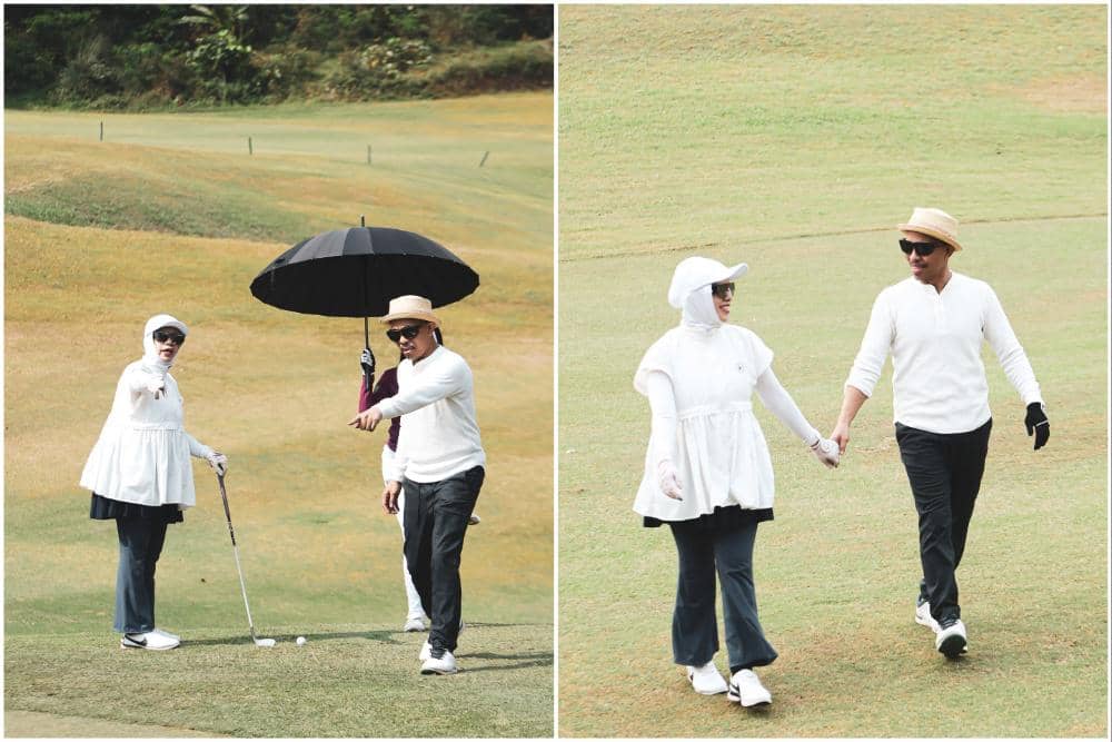 Geni Faruk dan Suami Kompak Main Golf, Sama-sama Energik!