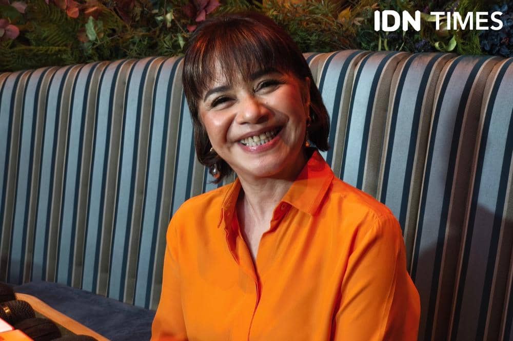 Potret Ruth Sahanaya saat dijumpai usai press conference EP terbarunya, Merindu, di Jakarta pada Selasa (1/9/2026) (IDN Times/Juan Dwi)