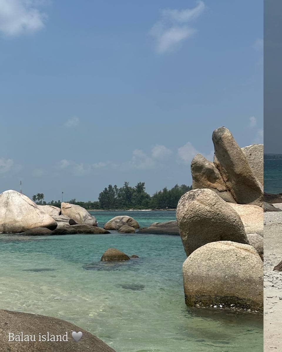 Keluarga Whulandary Herman liburan di Pulau Balau