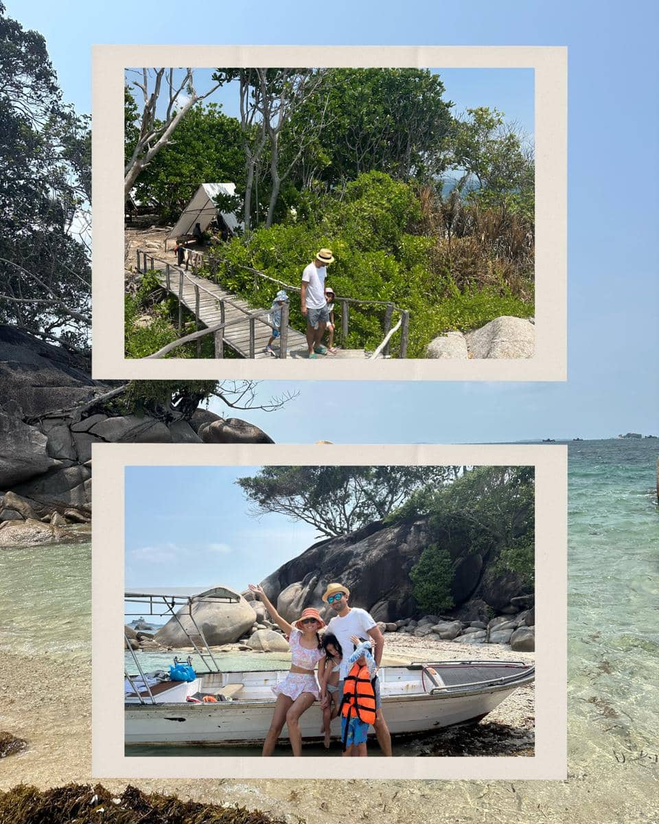 Keluarga Whulandary Herman liburan di Pulau Balau