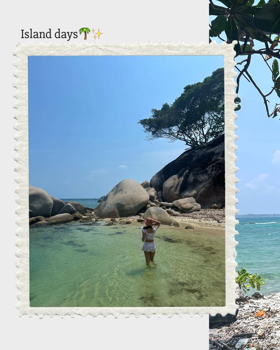 Keluarga Whulandary Herman liburan di Pulau Balau