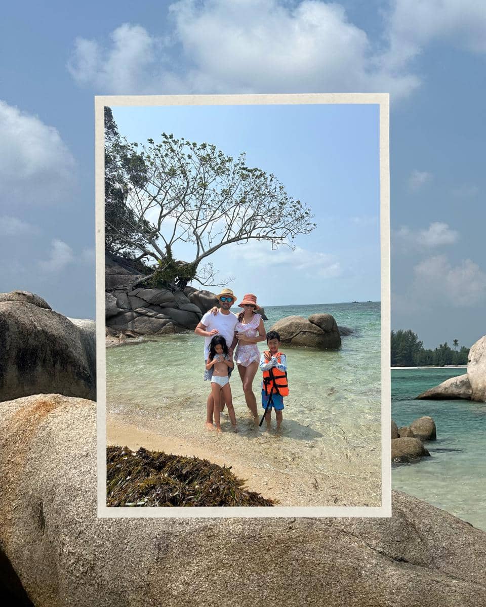 Keluarga Whulandary Herman liburan di Pulau Balau
