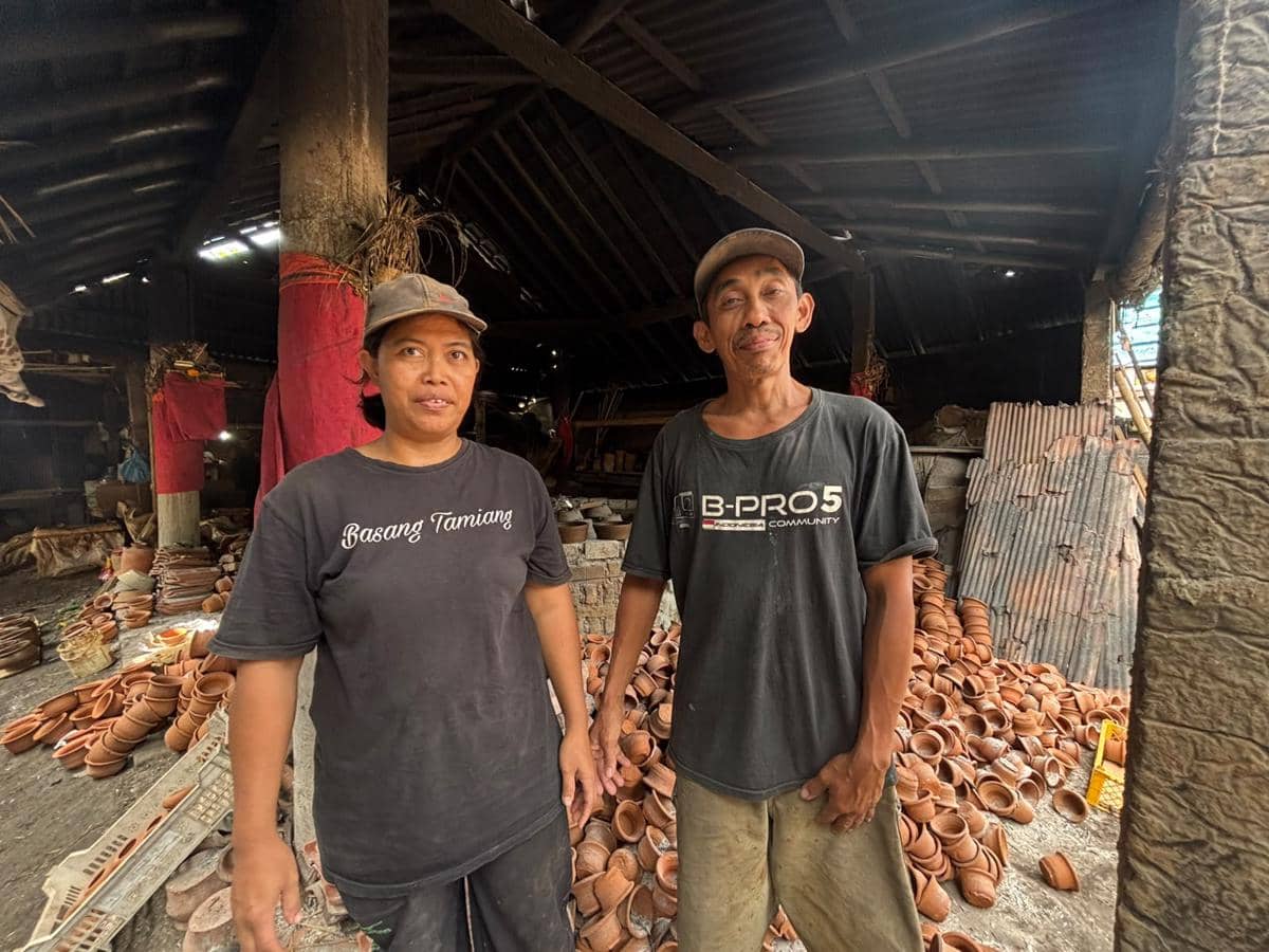 Nyoman Subarana, perajin gerabah di Bali. (Dok.BRI)