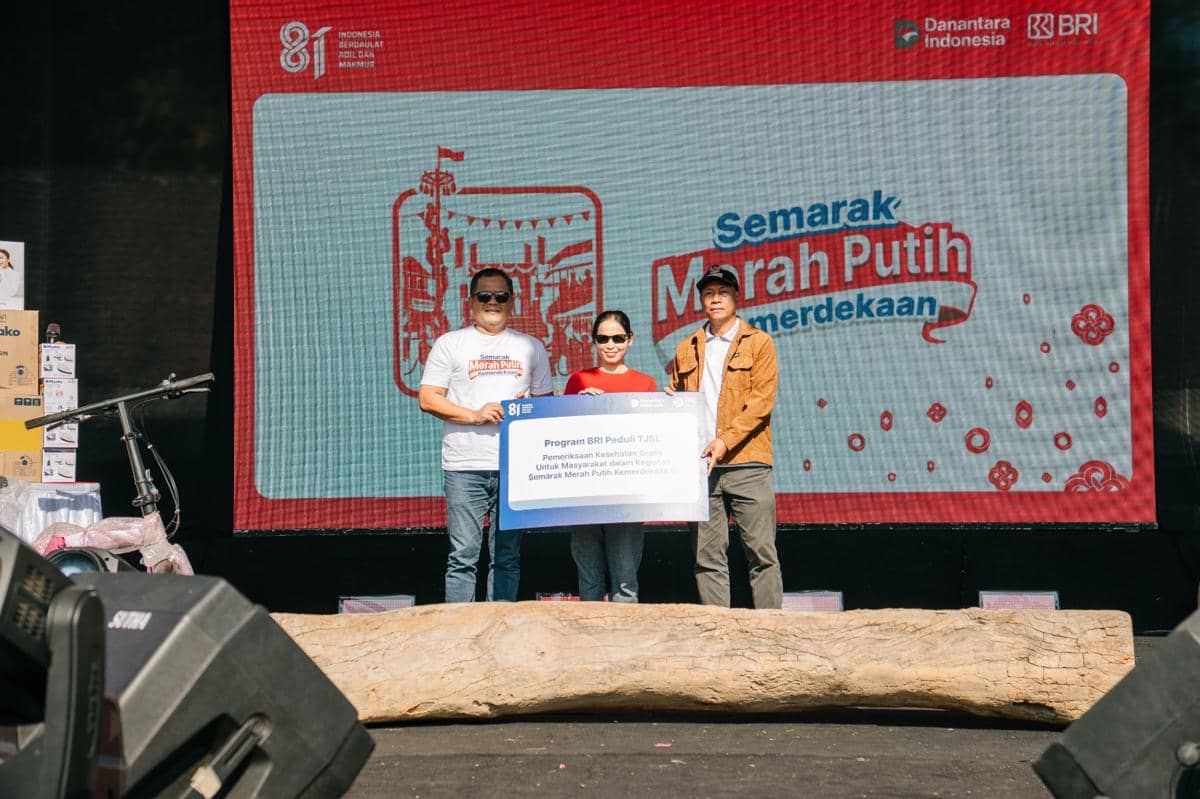 Semarak Merah Putih di Desa BRILiaN Angseri, Tabanan. (Dok.BRI)