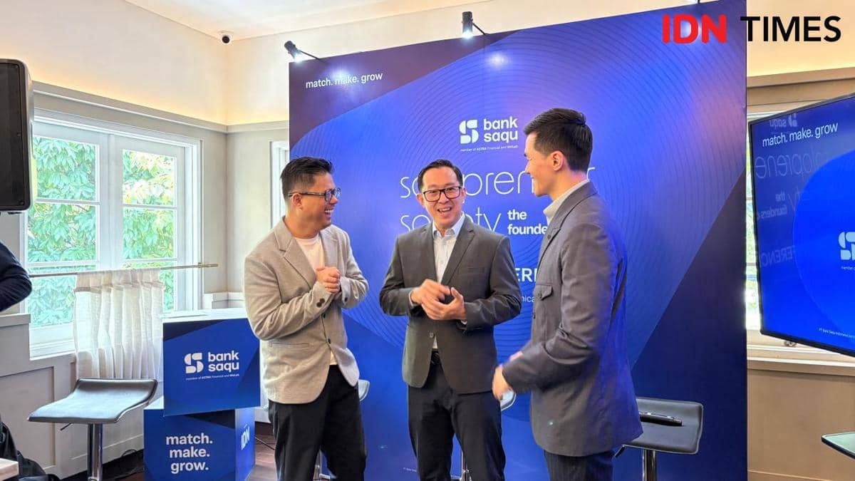 Konferensi Pers Bank Saqu X IDN Solopreneur Society: The Founders Club (IDN Times/Cantika Lutfiah)