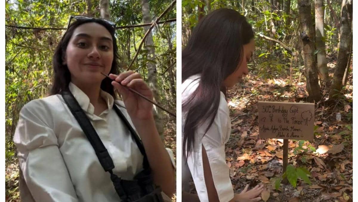 Ultah Ke-30, Memes Prameswari Tanam Pohon di Hutan Tanjung Kelayang