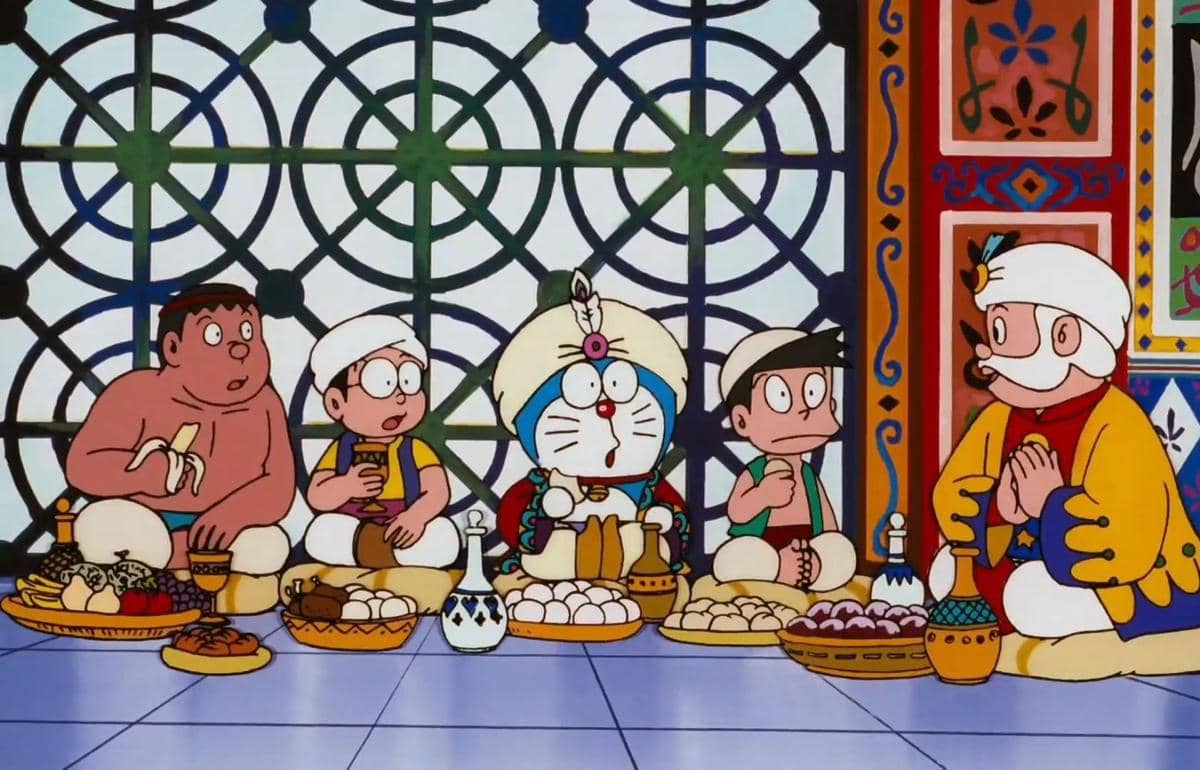 Cuplikan adegan animasi dari Doraemon Movie 12 produksi Shin-Ei Animation yang digunakan dalam artikel.