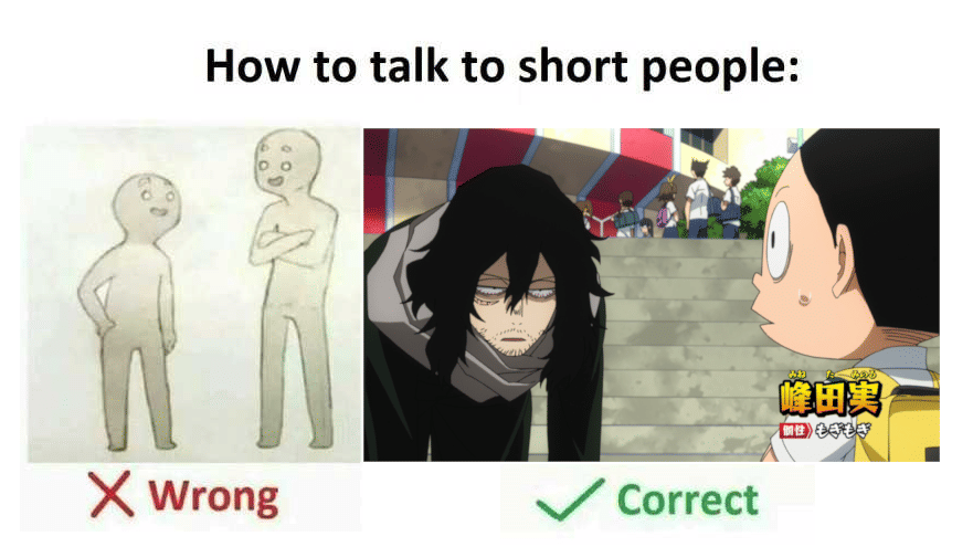meme anime tentang orang bertubuh mungil