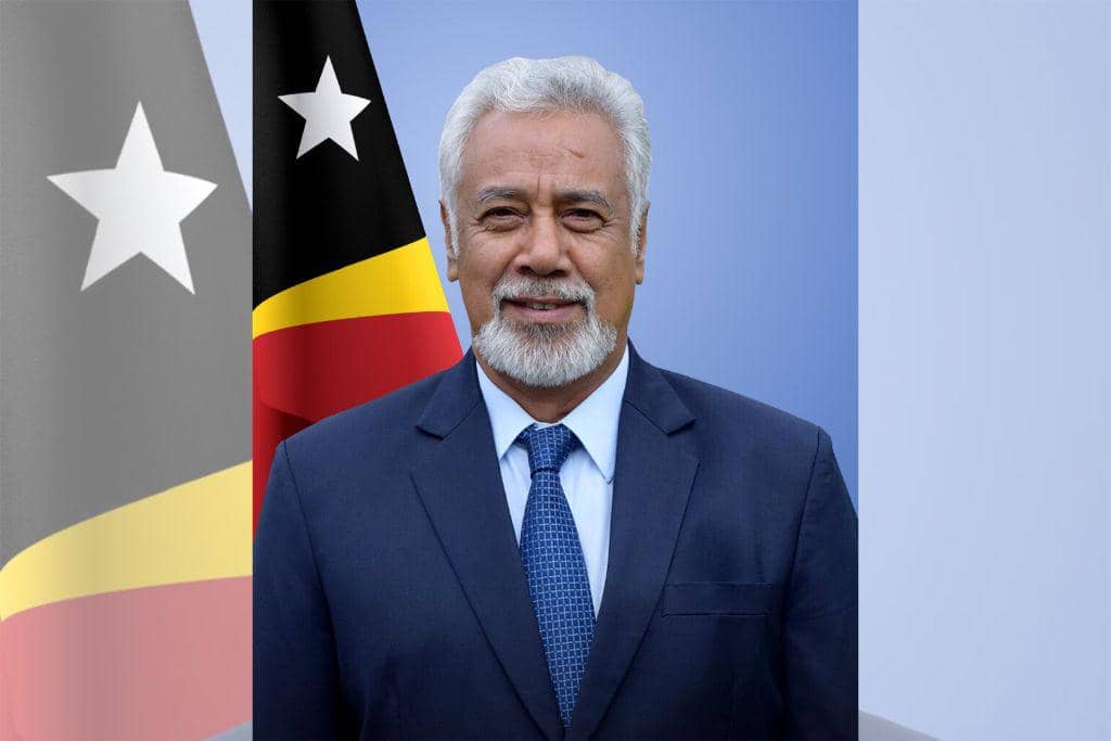 Potret politikus dan Perdana Menteri Timor Leste, Xanana Gusmao.