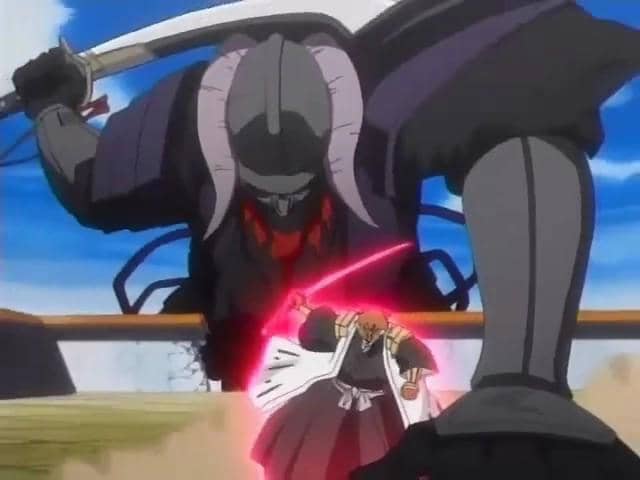 Kokujo Tengen Myo’o, Bankai milik Sajin Komamura, tampil sebagai sosok raksasa berzirah dalam anime Bleach.