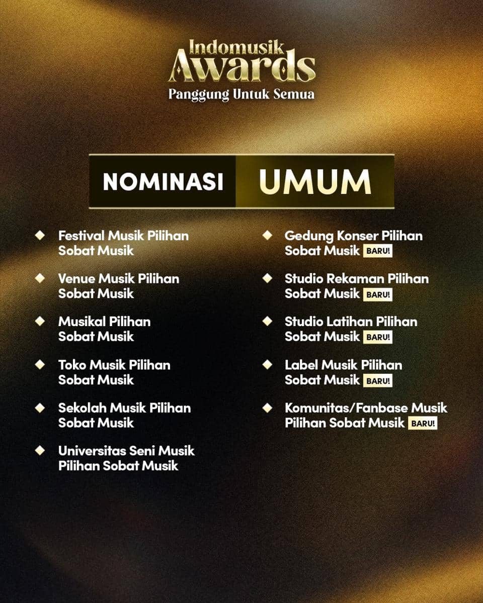 Nominasi Indomusik Awards 2026