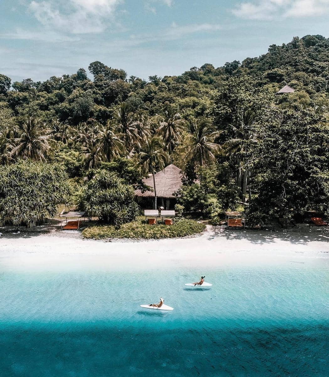 salah satu penginapan di Gili Asahan 