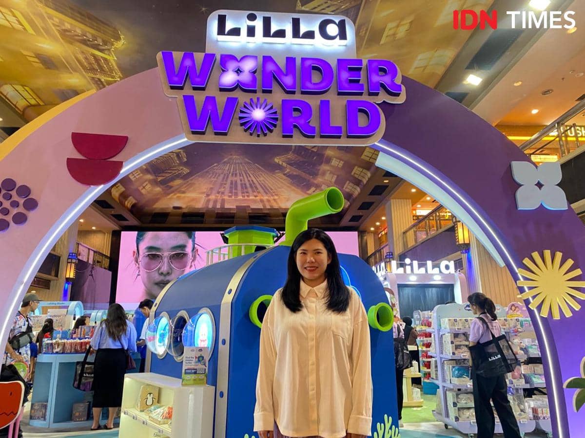 Chrisanti Indiana, CEO Lilla, menjelaskan konsep baru WonderWorld yang lebih immersive dari Lilla dalam sesi pemaparan.