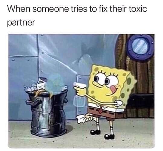 meme SpongeBob tentang hal toksik