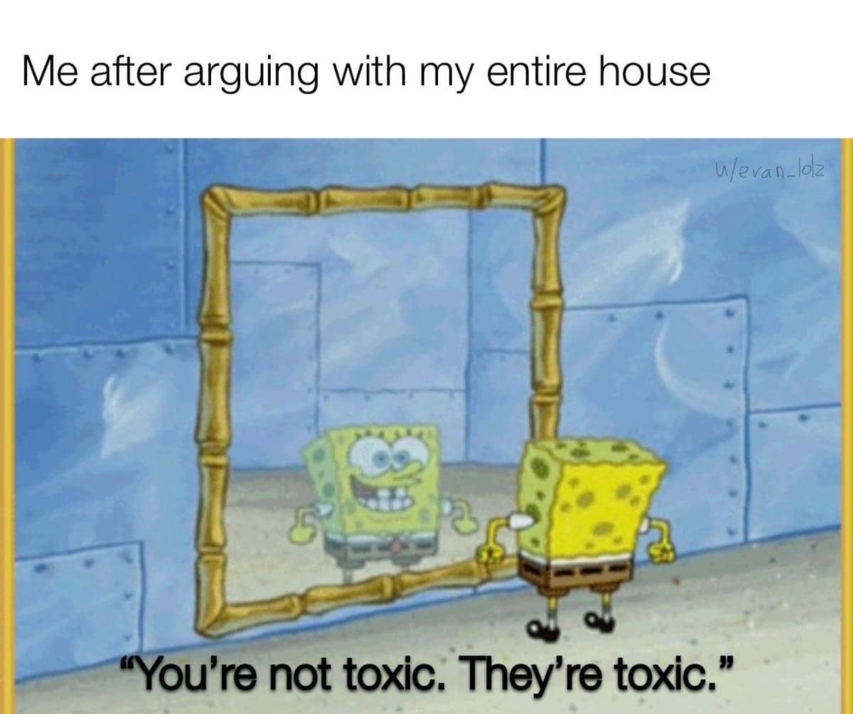 meme SpongeBob tentang hal toksik
