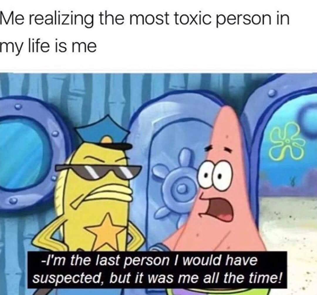 meme SpongeBob tentang hal toksik