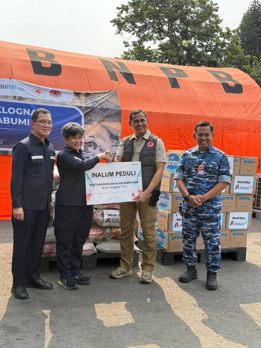 INALUM Salurkan Bantuan untuk Korban Gempa NTT