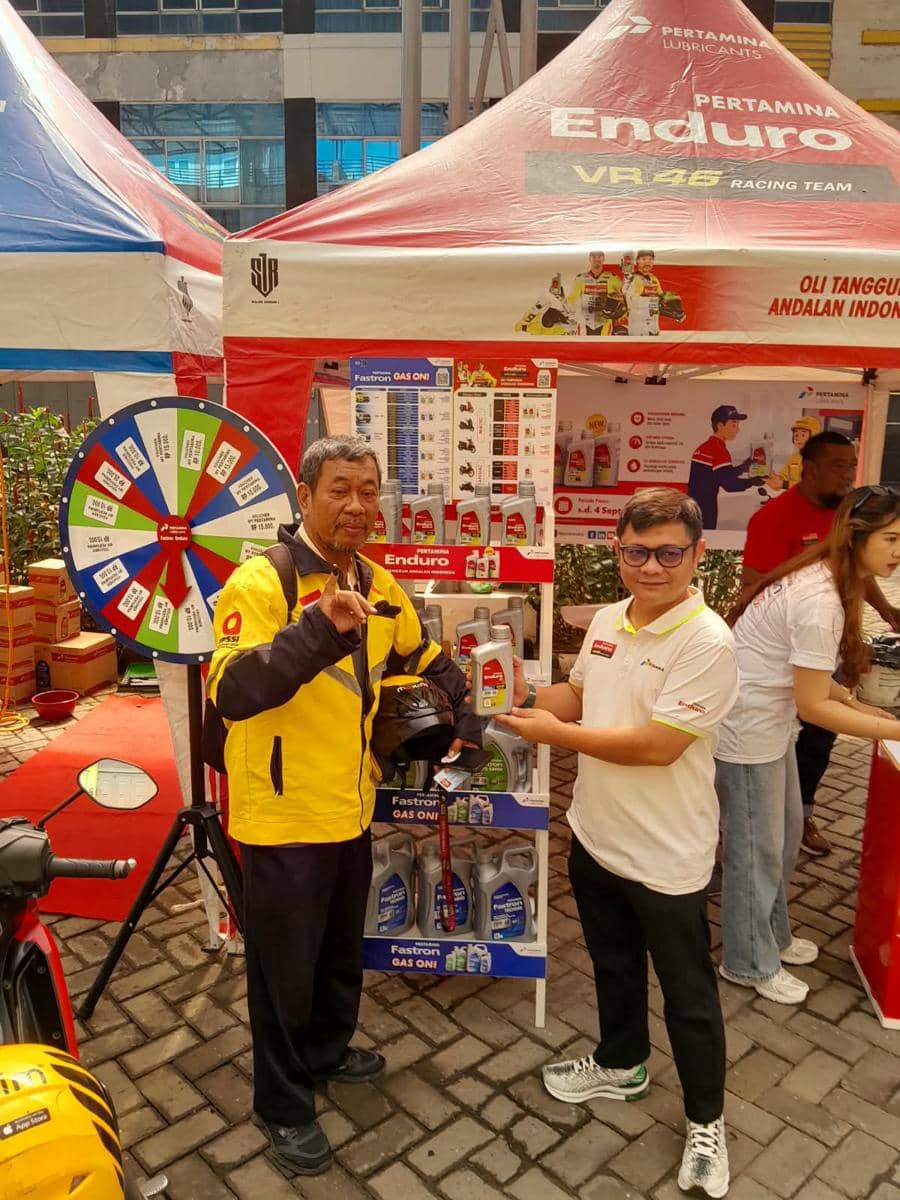 Materi promosi Program Gaspol! Pertamina Lubricant dalam rangka peringatan Hari Pelanggan Nasional.
