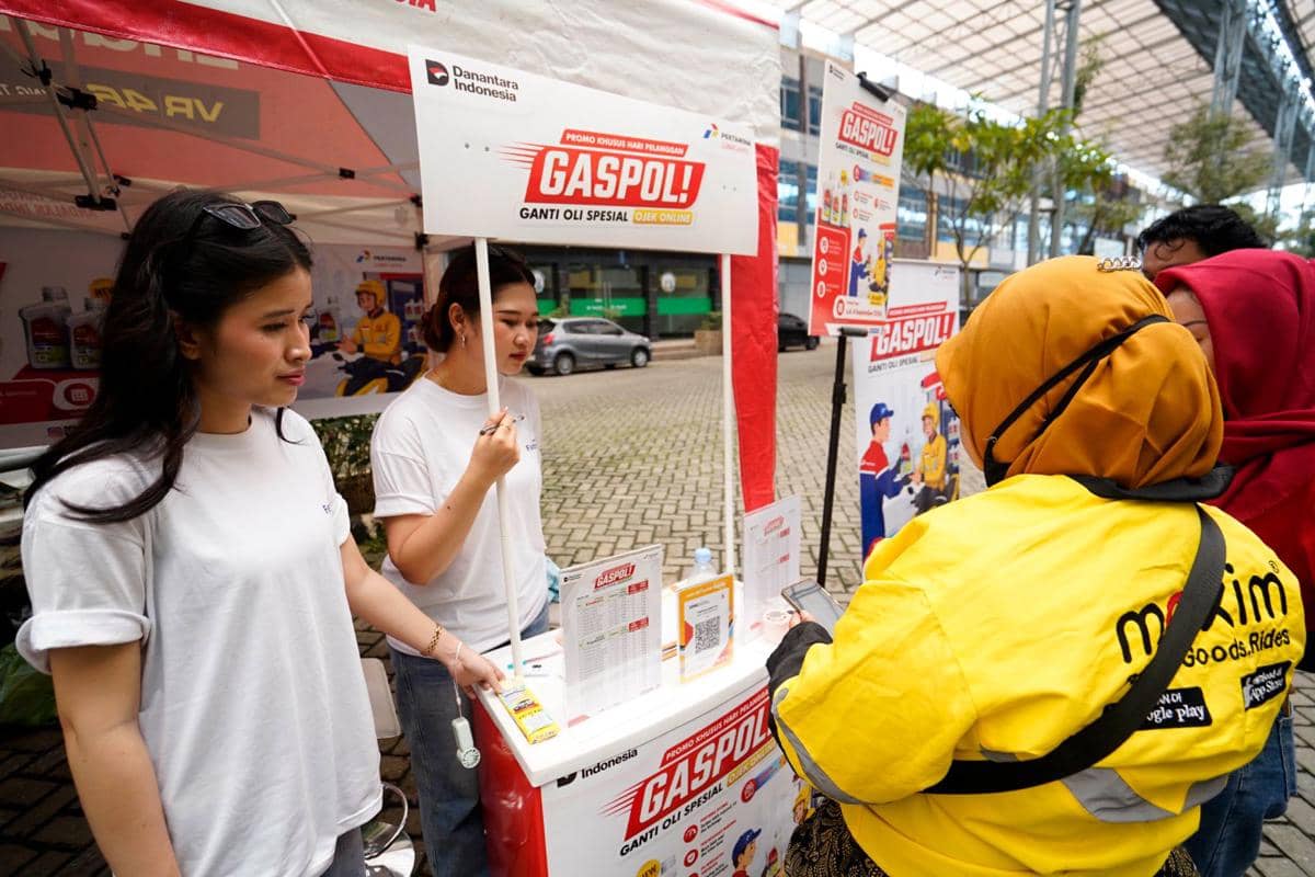 Materi promosi Program Gaspol! Pertamina Lubricant dalam rangka peringatan Hari Pelanggan Nasional.