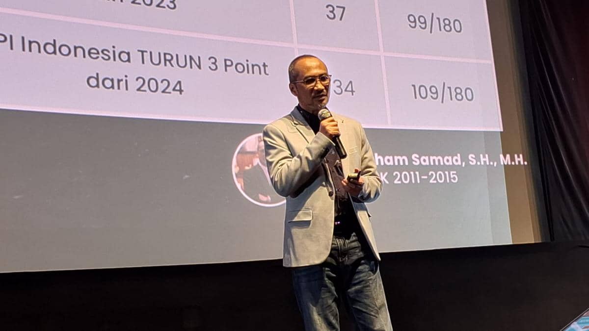 Mantan Ketua KPK Abraham Samad dalam forum Generasi Indonesia Bertutur di Epicentrum XXI, Jakarta, Jumat, 4 September 2026. (Dok. Generasi I