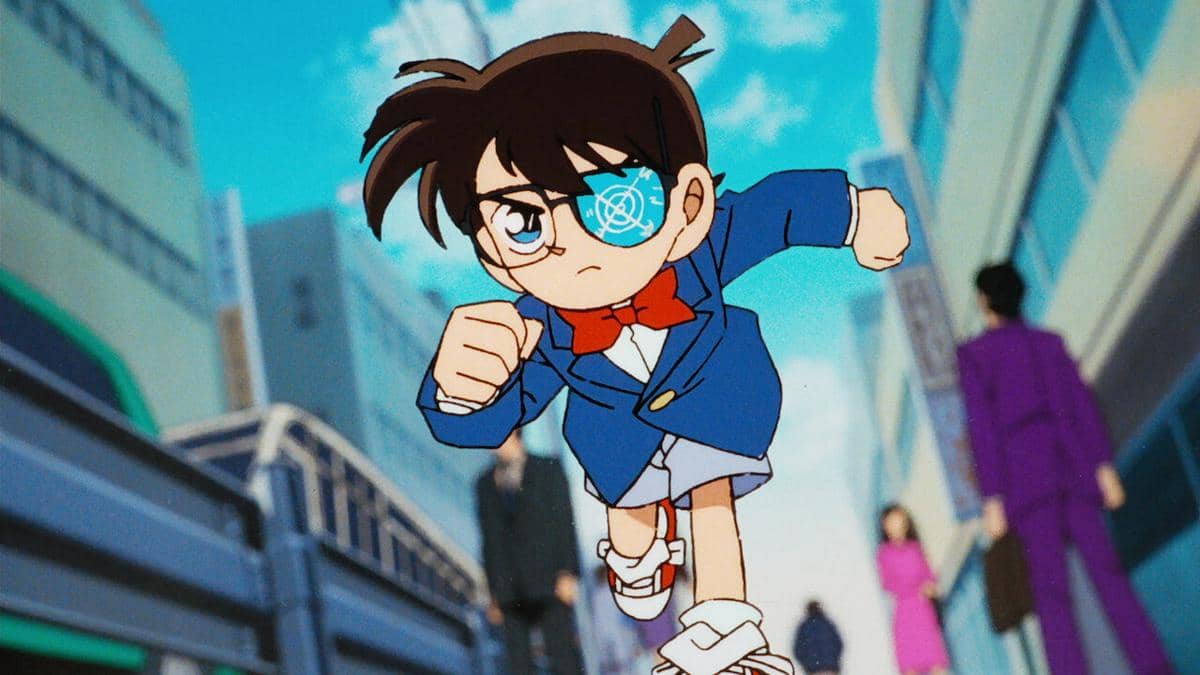 Visual promosi resmi perayaan 30 tahun serial anime Detective Conan dari TMS Entertainment dengan desain khusus.